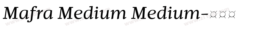 Mafra Medium Medium字体转换